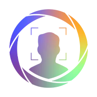 Icono de reconocimiento facial biom&eacute;trico con perfil marcado.