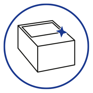 Zeichnung eines Reisepassscanners mit ungeschützter Glasfläche.