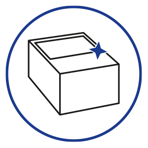 Dibujo de un esc&aacute;ner de pasaportes con superficie de cristal sin protecci&oacute;n.