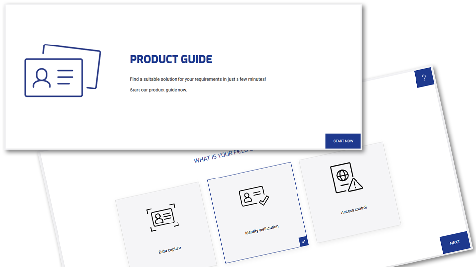 Presentación de dos capturas de pantalla del configurador de productos DESKO