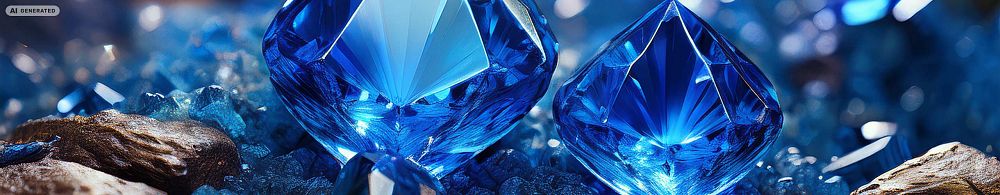 AI-generated – blue sapphire as a natural gemstone